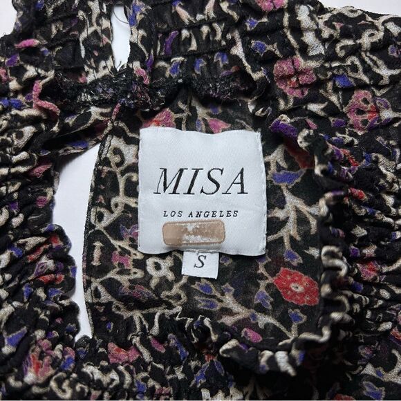 Misa Los Angeles Rania Dress in Black Floral - Picture 6 of 9